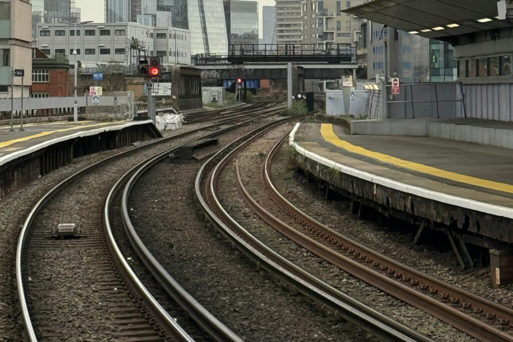 An empty railway station